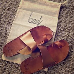 Beek Rose Gold Finch sandals